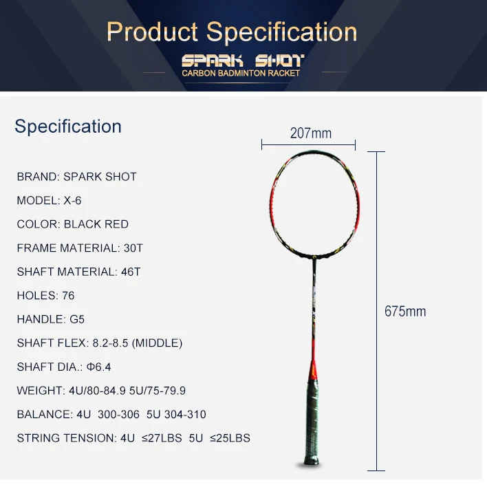 Mataas na modulus carbon badminton racket na may 6.4mm shaft: kapangyarihan at katumpakan sa bawat swing